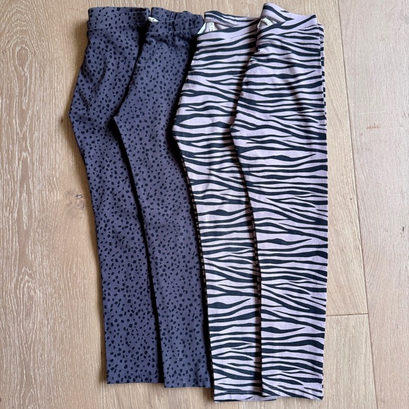 4 Pack of Zara Kids Animal Print leggings in purple & black zebra/cheetah print - Picture 7 of 7